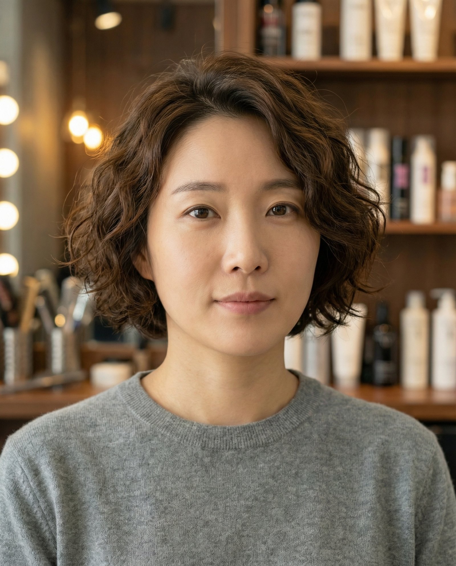 Hippie Perm close up portrait