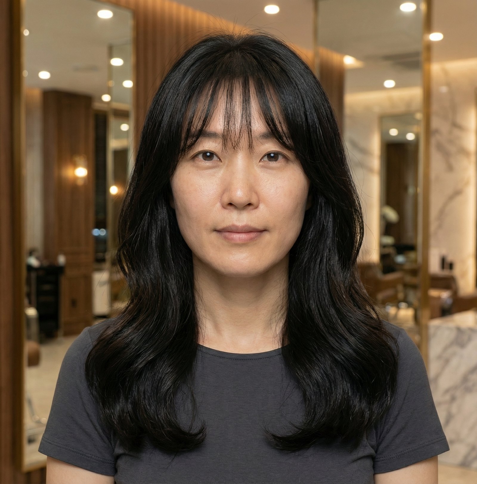 Hush Cut close up portrait