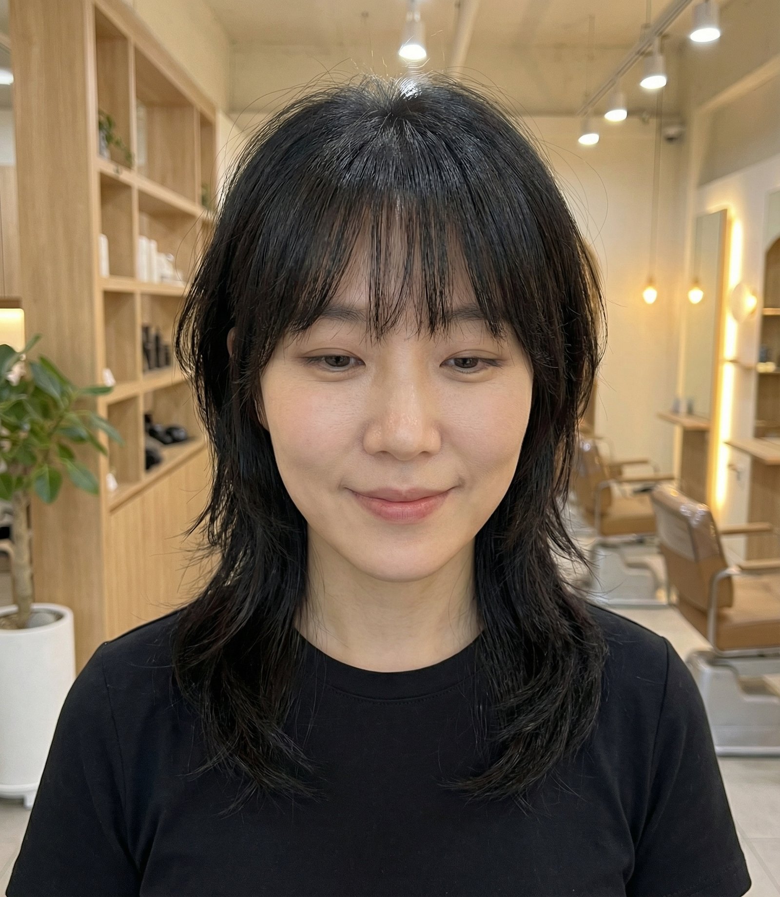 Wolf Cut styling result