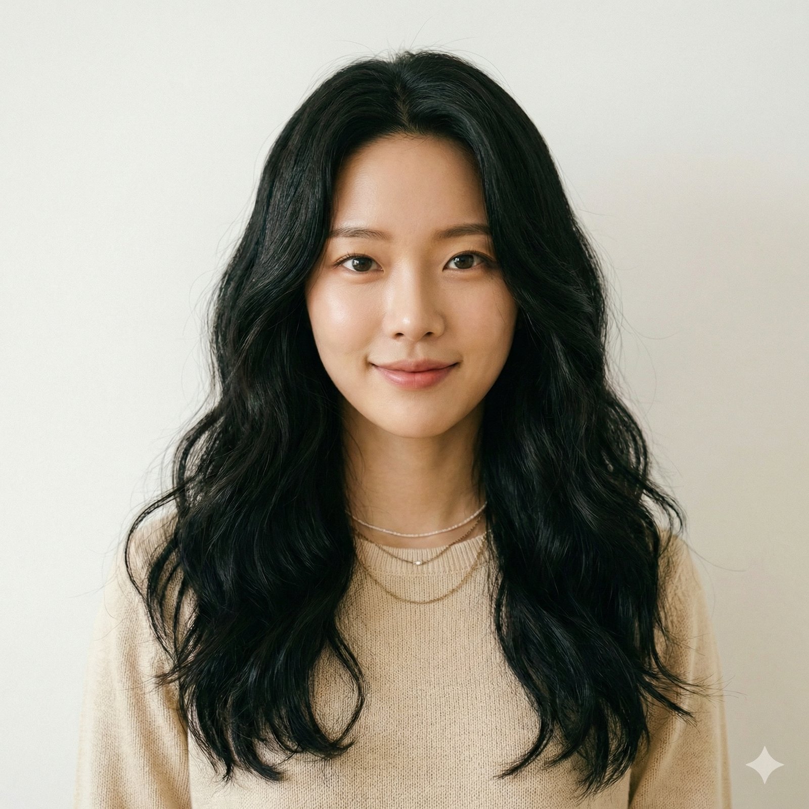 Natural Perm styling result