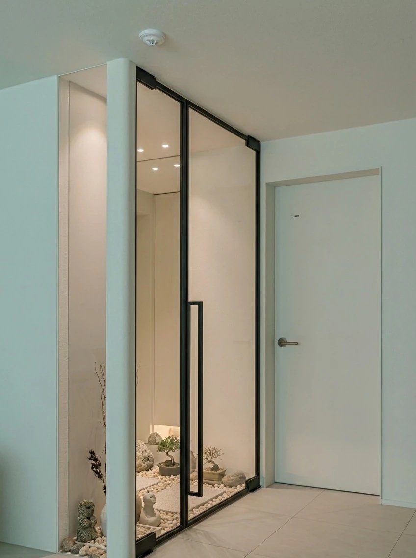 Korean apartment living room kitchen home cafe