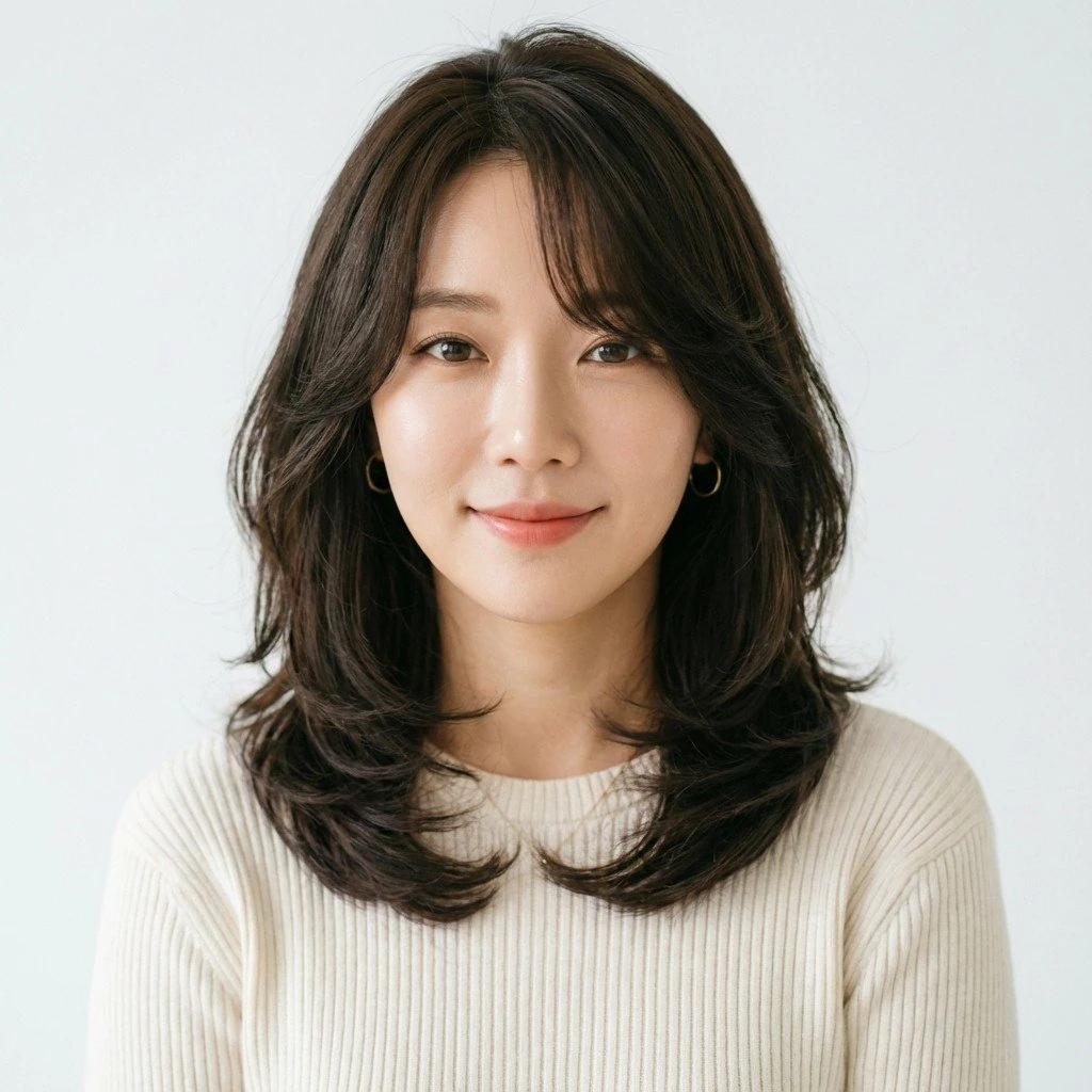 Natural Perm styling result