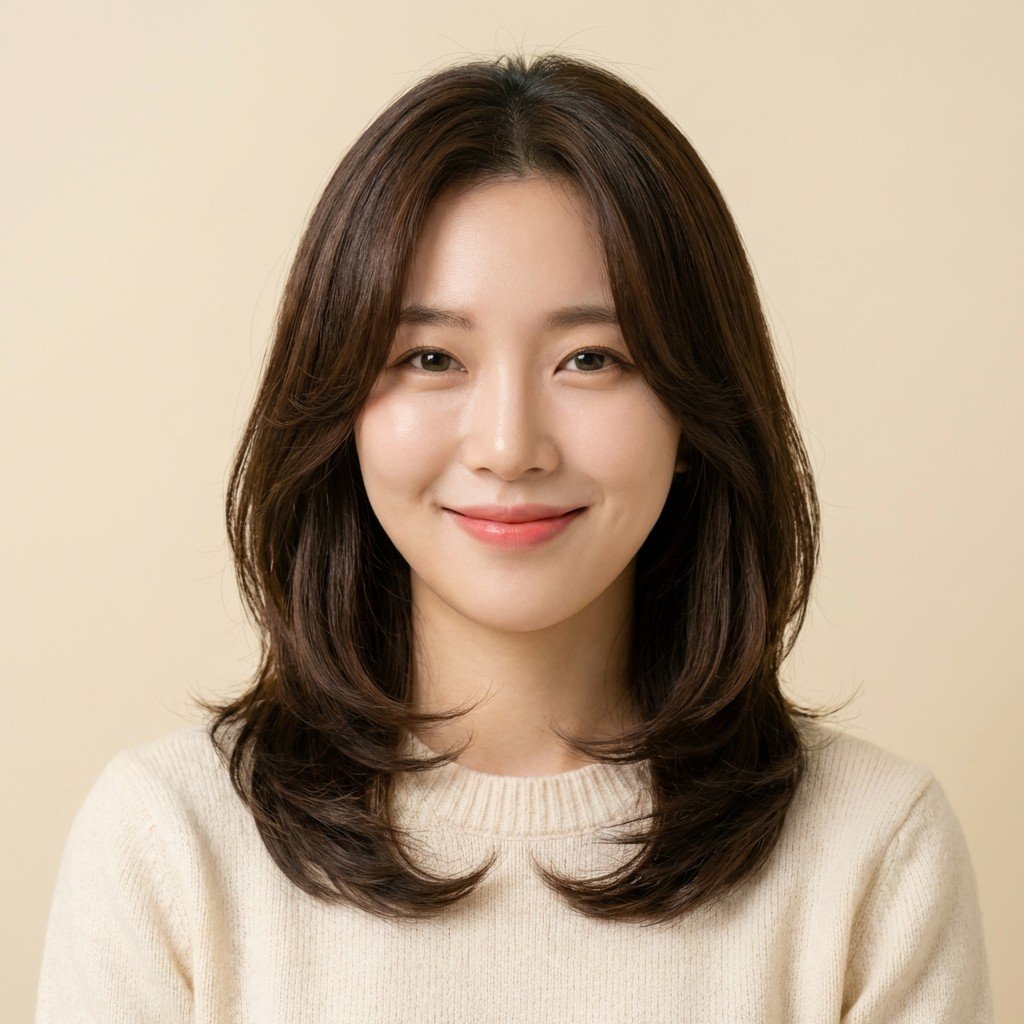 Natural Perm styling result