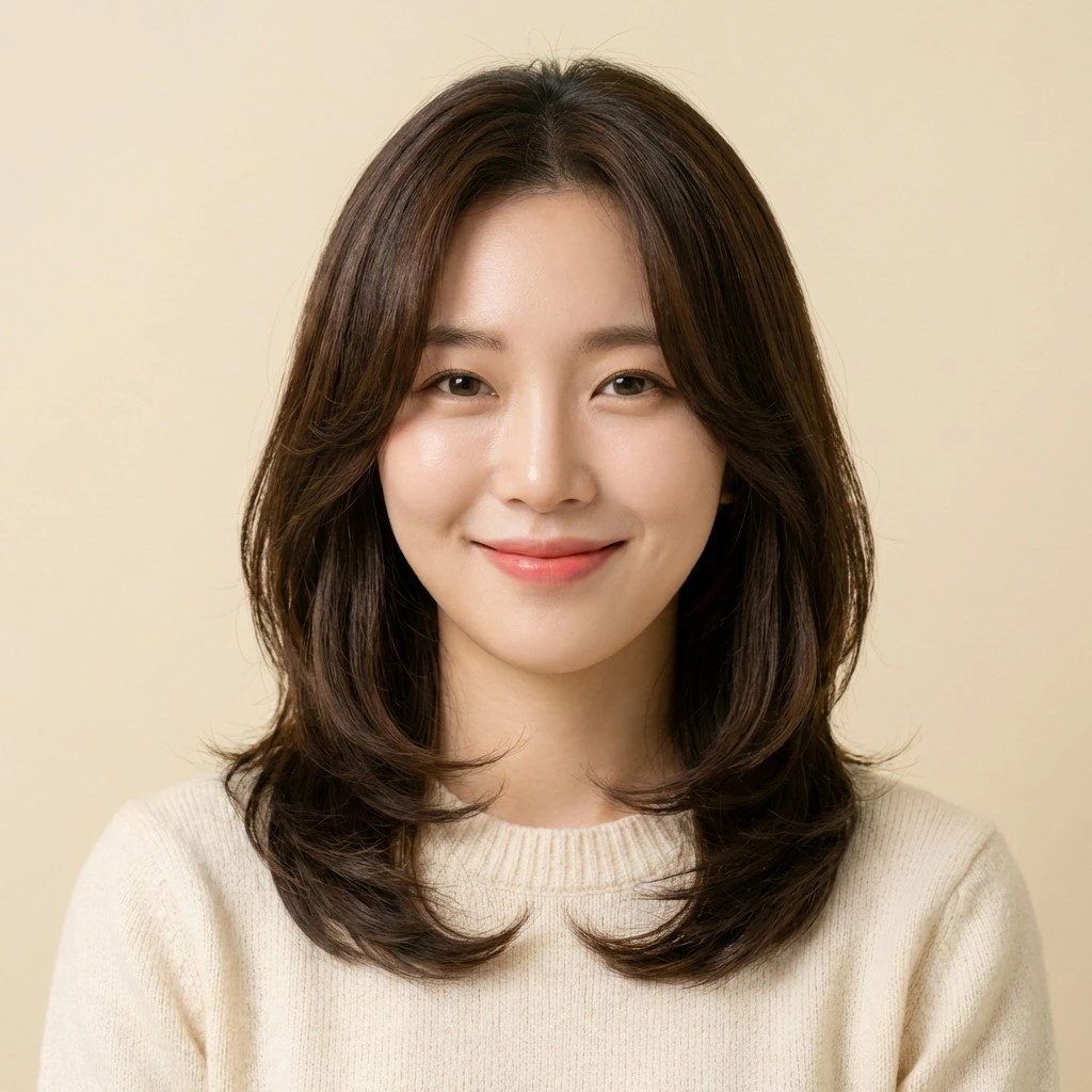 Natural Perm styling result