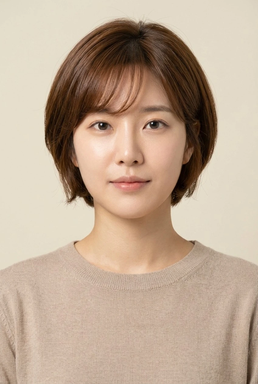 Korean Shag Cut front view