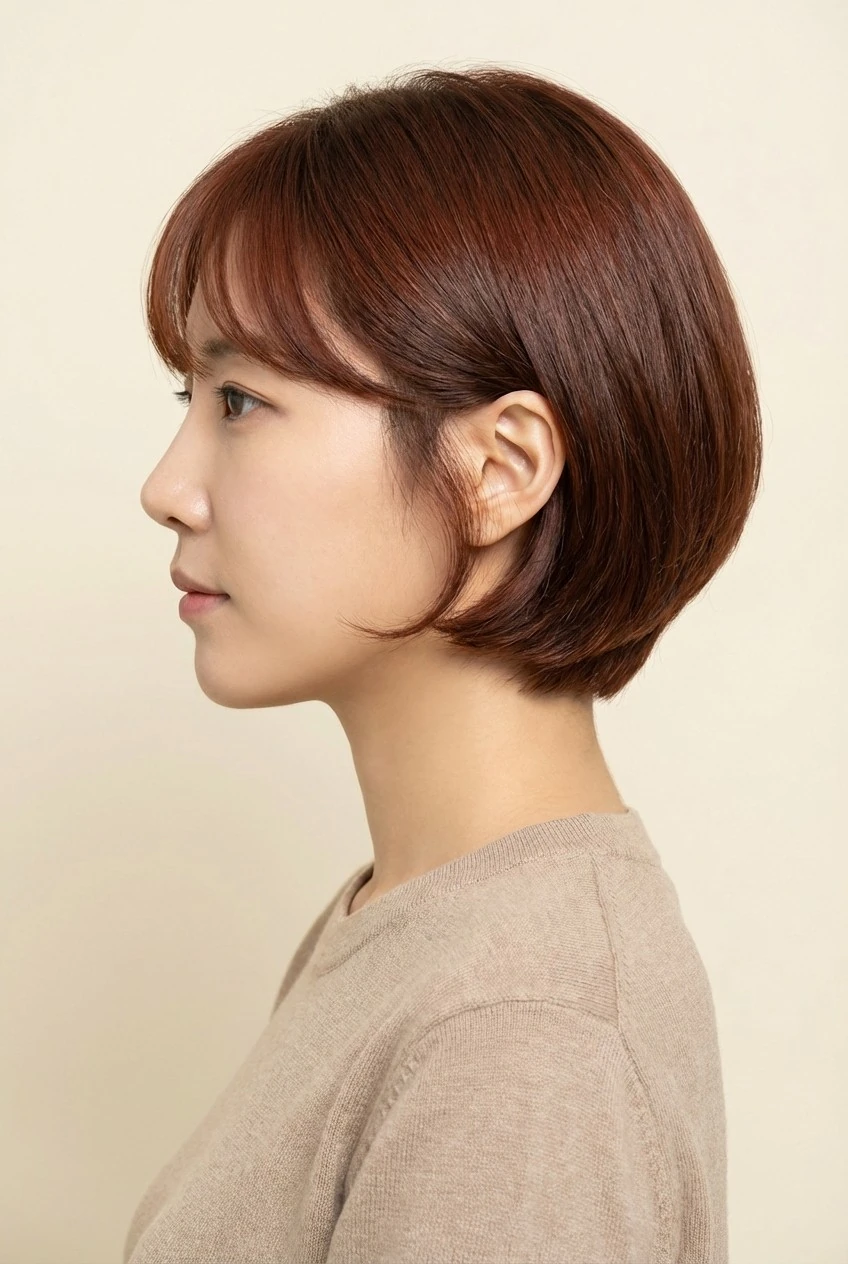 Korean Shag Cut side view