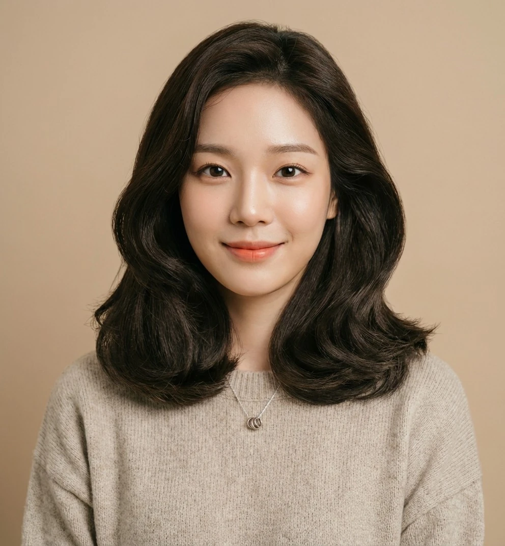 Korean Straight Perm front view