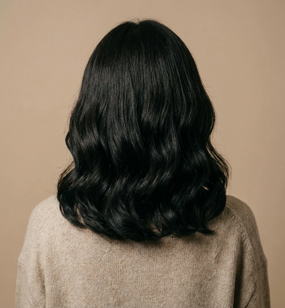 Korean Straight Perm back view