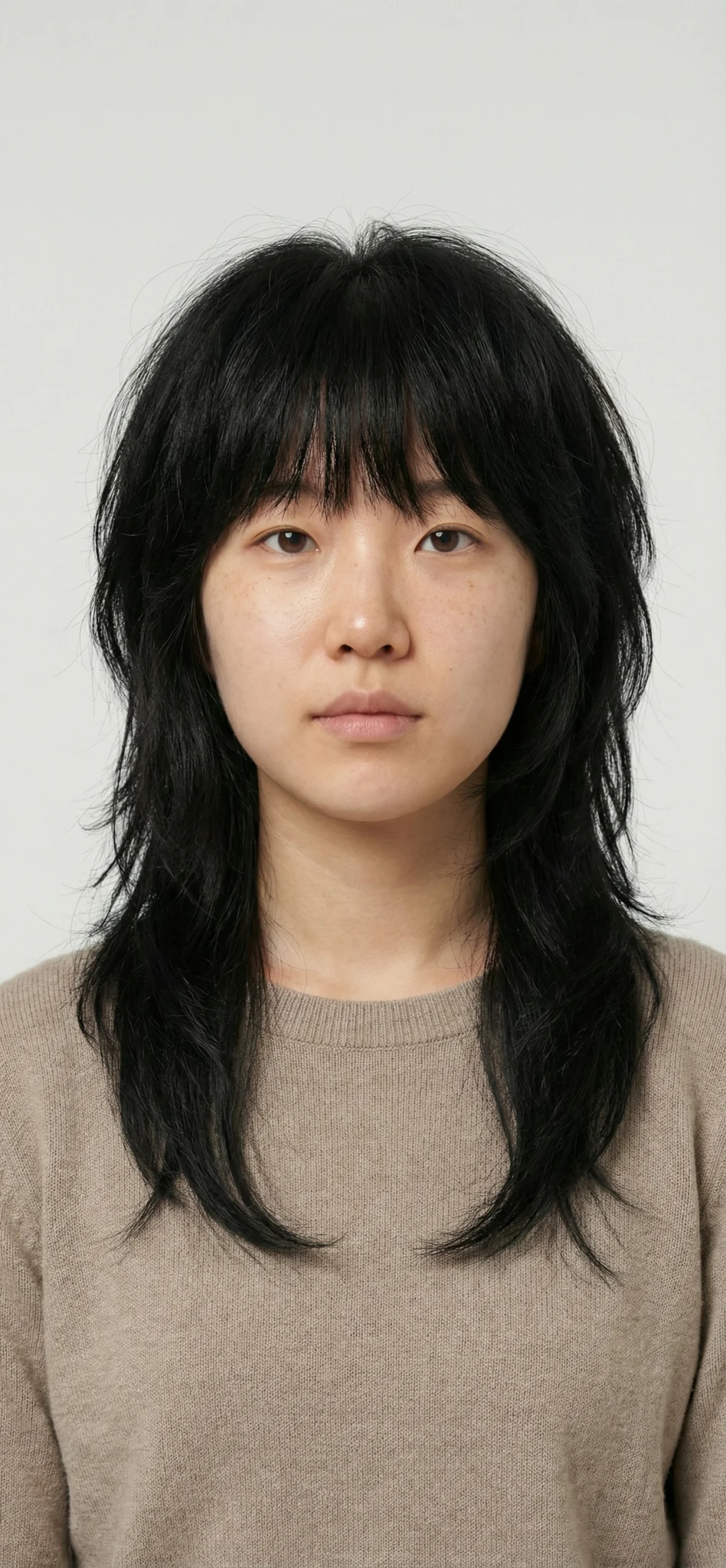 Korean Two-Block Cut front view