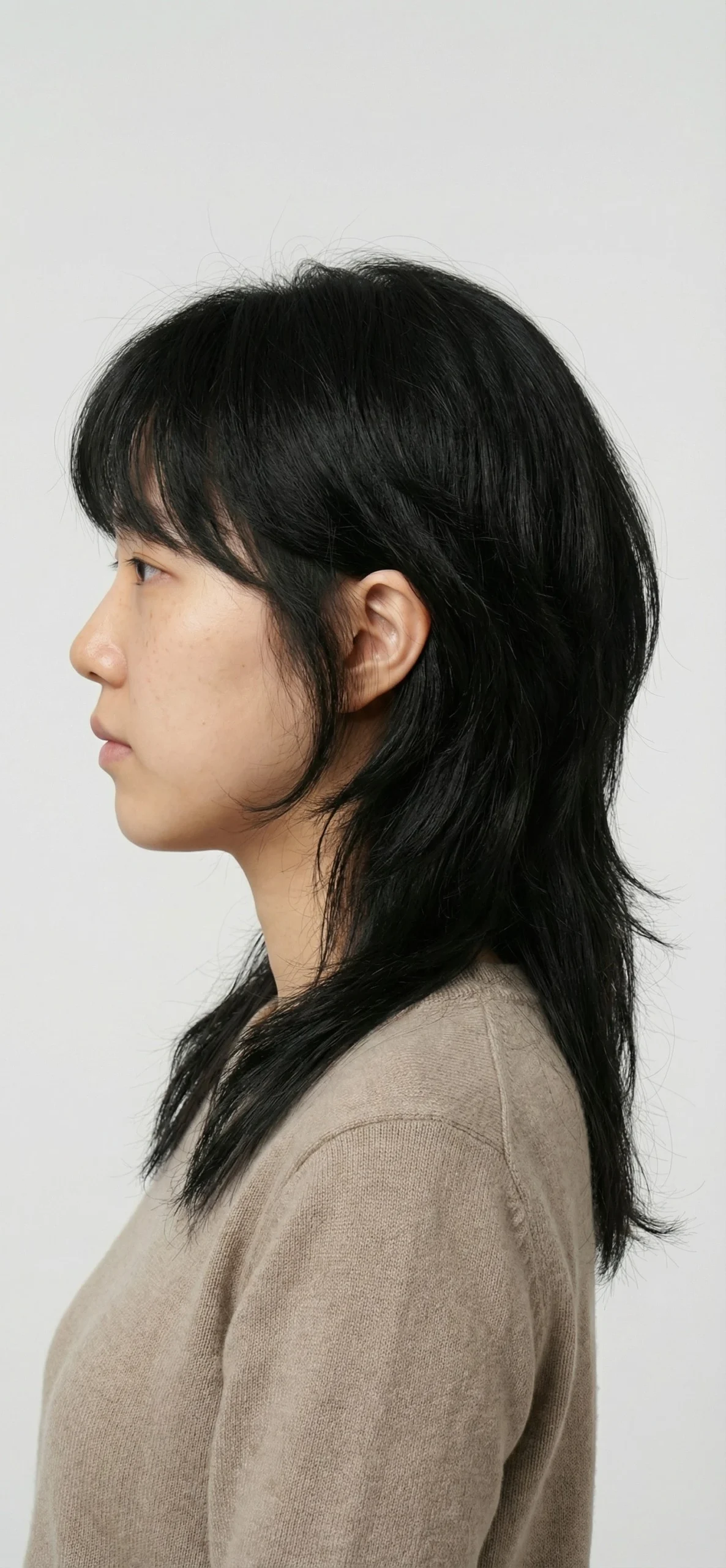 Korean Two-Block Cut side view