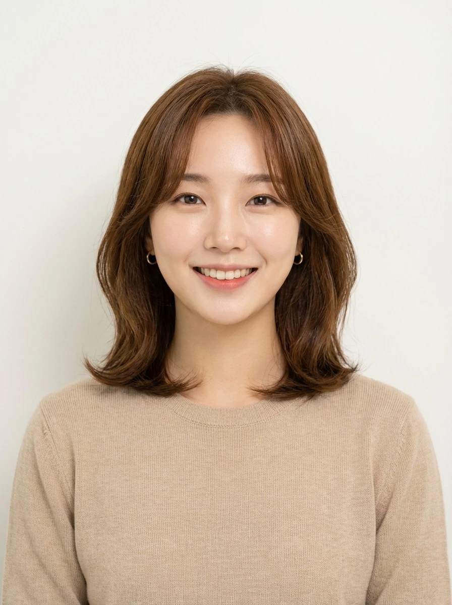 Korean Volume Perm front view