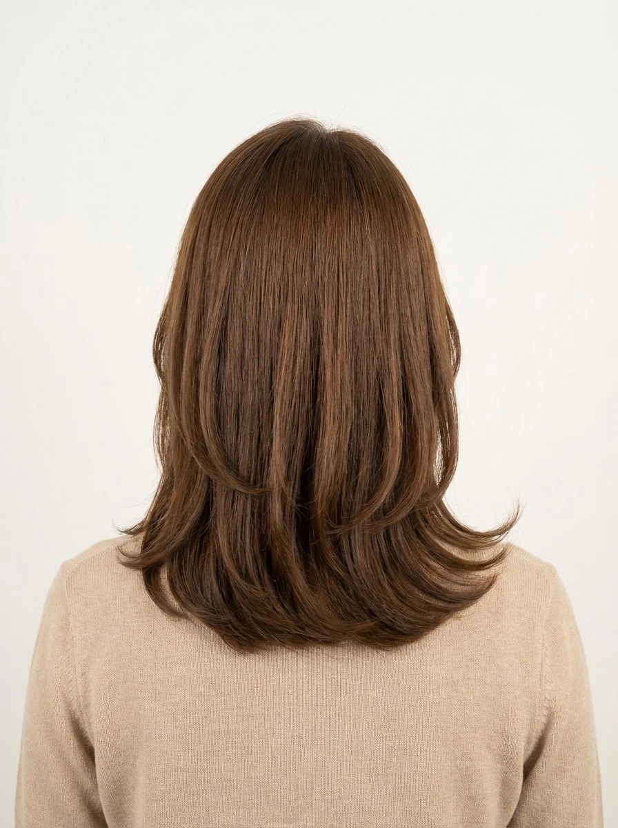 Korean Volume Perm back view