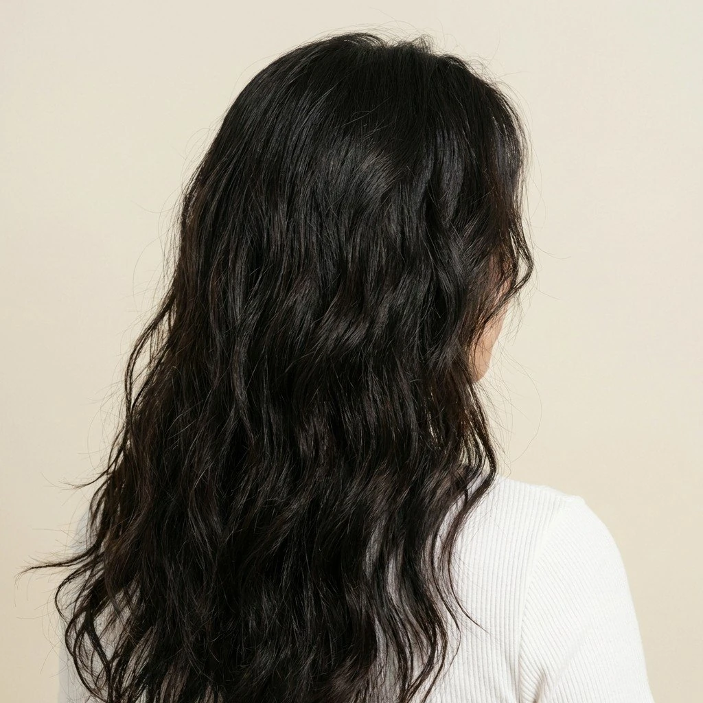 Natural Perm back view